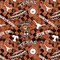 Sykel Enterprises-University of Texas Cotton Quilting Fabric-Texas Longhorns Check Allover Cotton Fabric Sold by the Yard